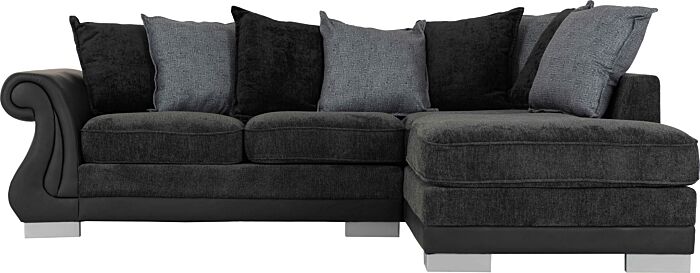 Elsa Right Hand Facing Corner Sofa - Dark Grey