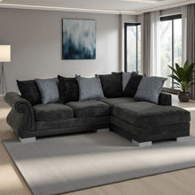 Elsa Right Hand Facing Corner Sofa - Dark Grey