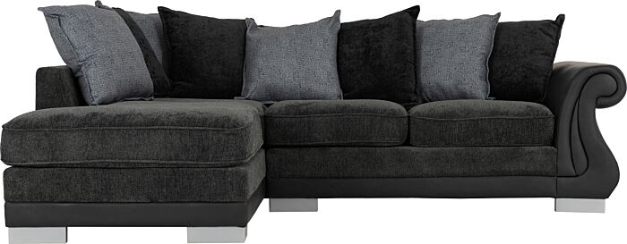Elsa Left Hand Facing Corner Sofa - Dark Grey