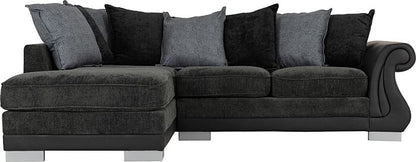 Elsa Left Hand Facing Corner Sofa - Dark Grey