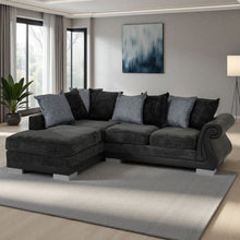Elsa Left Hand Facing Corner Sofa - Dark Grey