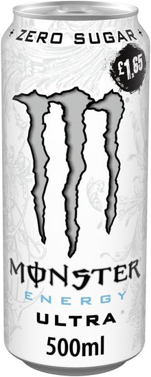 Monster Energy Drink Can - 500ml - Ultra White (12Pack)