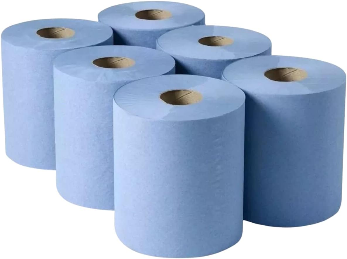 Centrefeed Blue Rolls 2 Ply 6 Pack