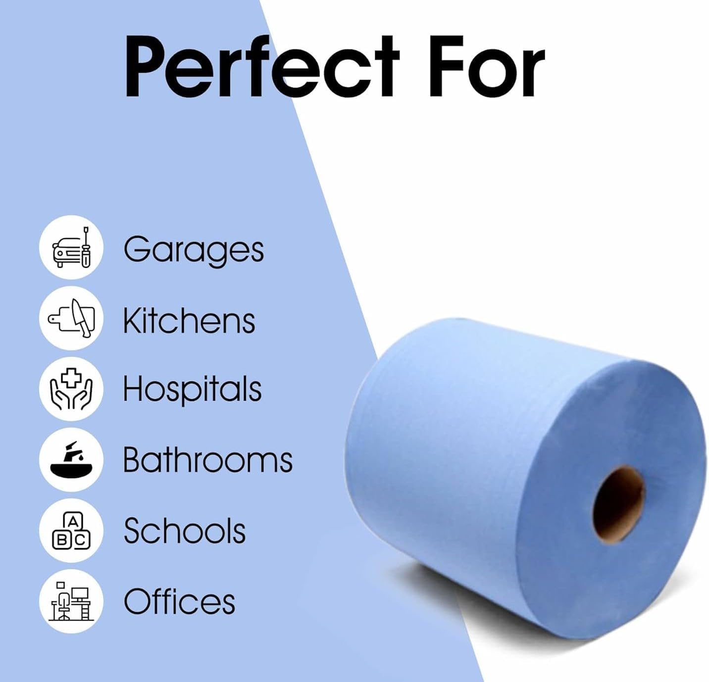 Centrefeed Blue Rolls 2 Ply 6 Pack