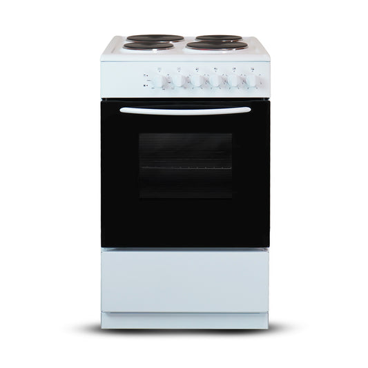 Montpellier CSE46W 50cm Electric Cooker in White