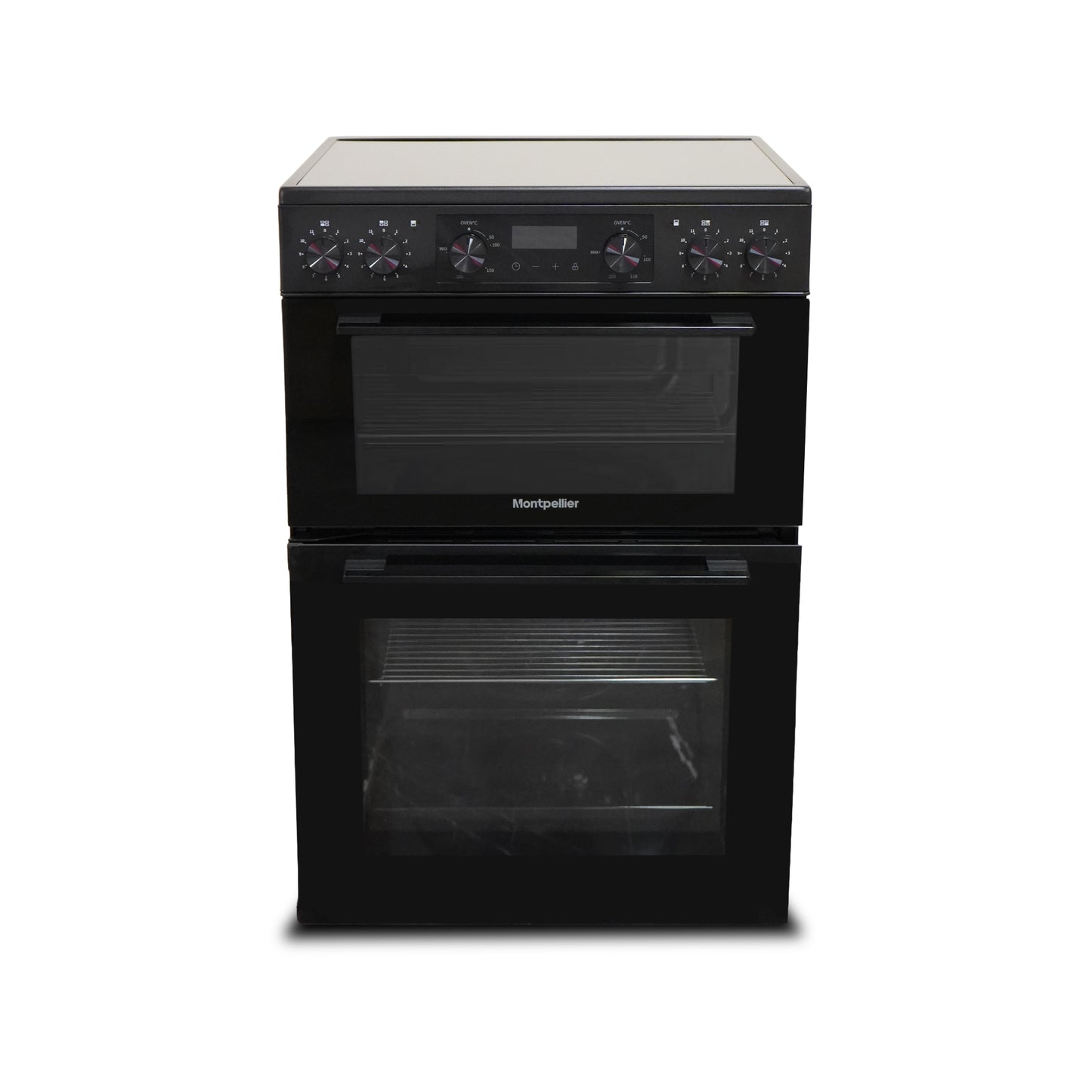 Montpellier MDAFCD60FK 60cm Ceramic Double Cooker in Black
