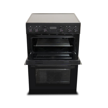 Montpellier MDAFCD60FK 60cm Ceramic Double Cooker in Black