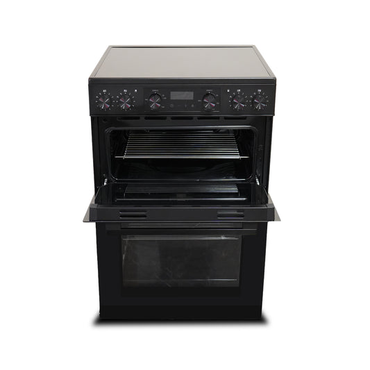 Montpellier MDAFCD60FK 60cm Ceramic Double Cooker in Black