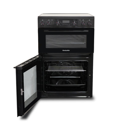 Montpellier MDAFCD60FK 60cm Ceramic Double Cooker in Black