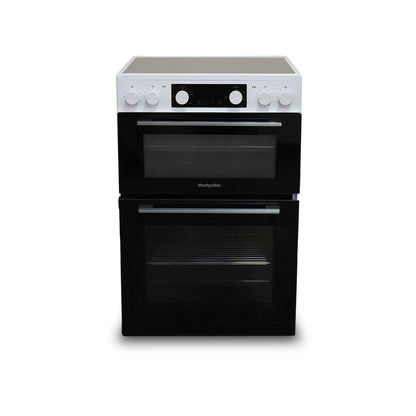 Montpellier MDAFCD60FW 60cm Ceramic Double Cooker in White