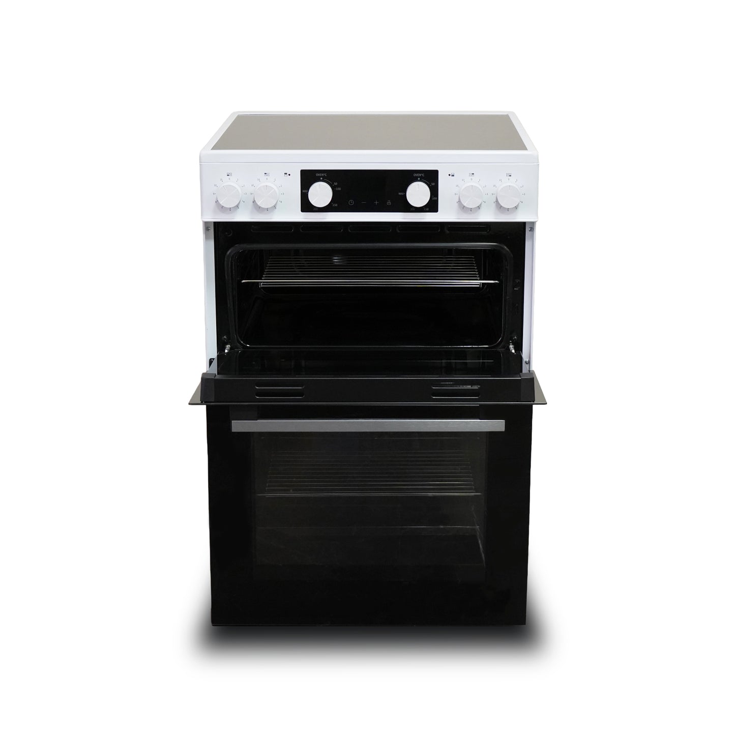 Montpellier MDAFCD60FW 60cm Ceramic Double Cooker in White