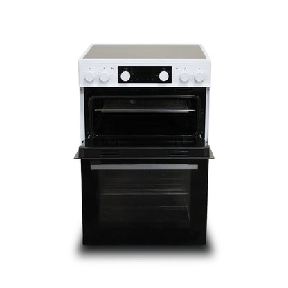 Montpellier MDAFCD60FW 60cm Ceramic Double Cooker in White