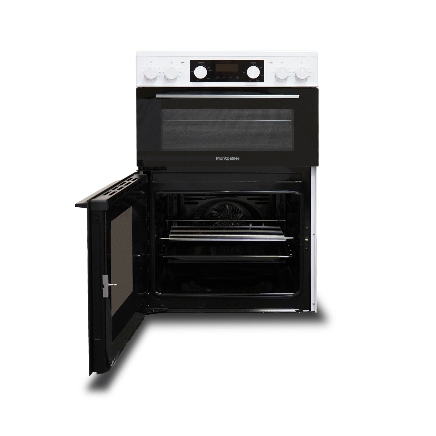 Montpellier MDAFCD60FW 60cm Ceramic Double Cooker in White