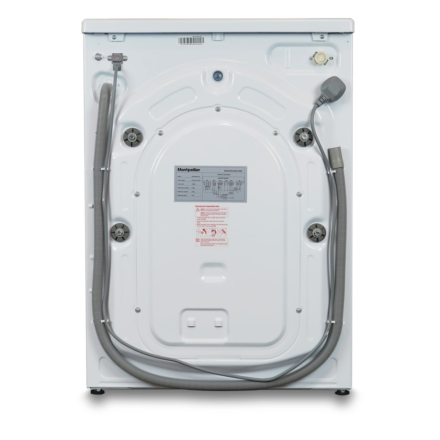 Montpellier MDAWM1014W 10kg 1400rpm Washing Machine in White