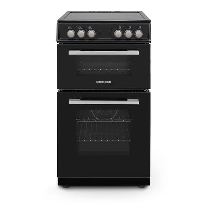 Montpellier MDOC50FK 50cm Double Ceramic Cooker in Black