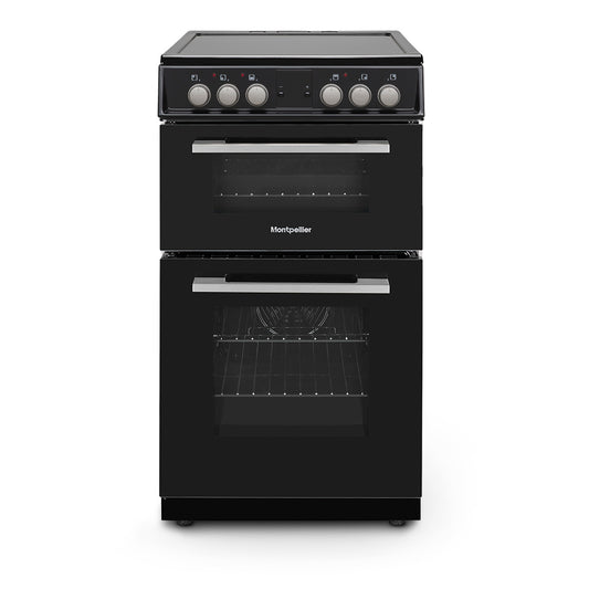 Montpellier MDOC50FK 50cm Double Ceramic Cooker in Black