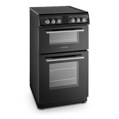 Montpellier MDOC50FK 50cm Double Ceramic Cooker in Black
