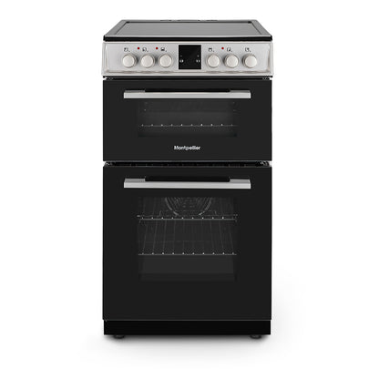 Montpellier MDOC50FS 50cm Double Ceramic Cooker in Silver