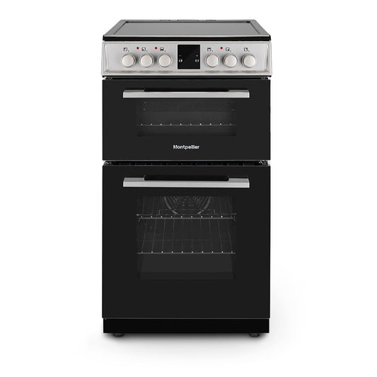 Montpellier MDOC50FS 50cm Double Ceramic Cooker in Silver