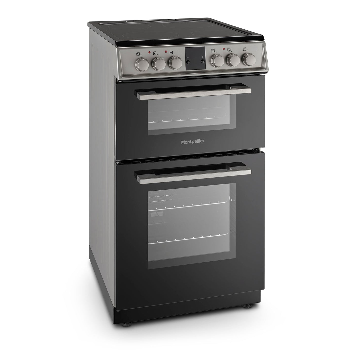 Montpellier MDOC50FS 50cm Double Ceramic Cooker in Silver