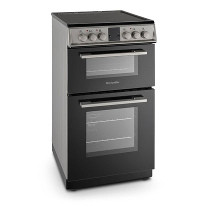 Montpellier MDOC50FS 50cm Double Ceramic Cooker in Silver