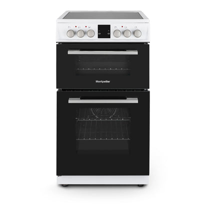 Montpellier MDOC50FW 50cm Double Ceramic Cooker in White