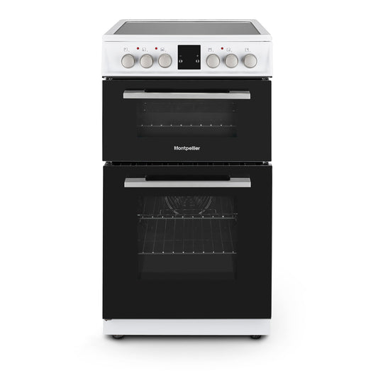 Montpellier MDOC50FW 50cm Double Ceramic Cooker in White