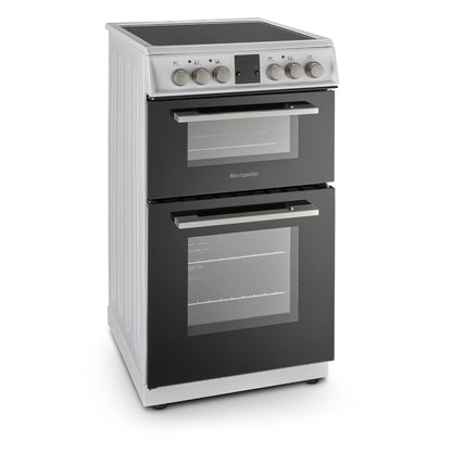 Montpellier MDOC50FW 50cm Double Ceramic Cooker in White