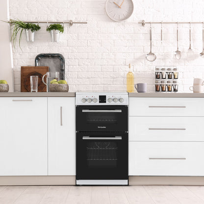 Montpellier MDOC50FW 50cm Double Ceramic Cooker in White