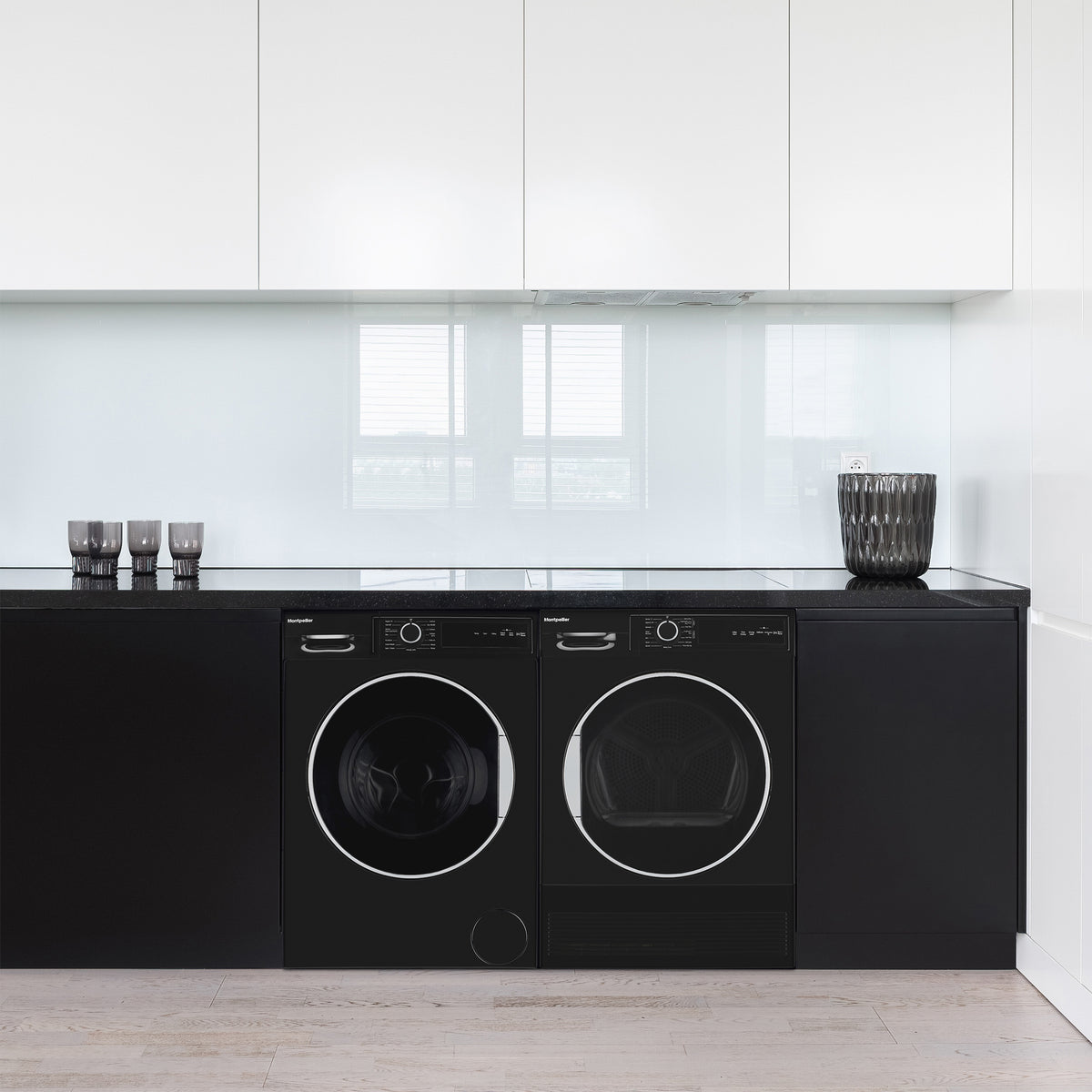 Montpellier MTDC8SDK 8Kg Condenser Sensor Dry Tumble Dryer in Black