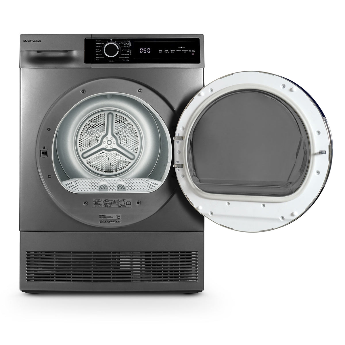 Montpellier MTDC8SDS 8Kg Condenser Sensor Dry Tumble Dryer in Silver