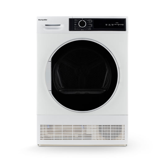 Montpellier MTDC8SDW 8Kg Condenser Sensor Dry Tumble Dryer in White