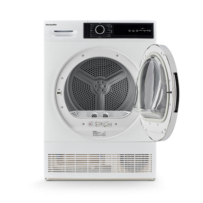 Montpellier MTDC8SDW 8Kg Condenser Sensor Dry Tumble Dryer in White