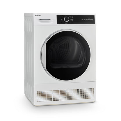 Montpellier MTDC8SDW 8Kg Condenser Sensor Dry Tumble Dryer in White