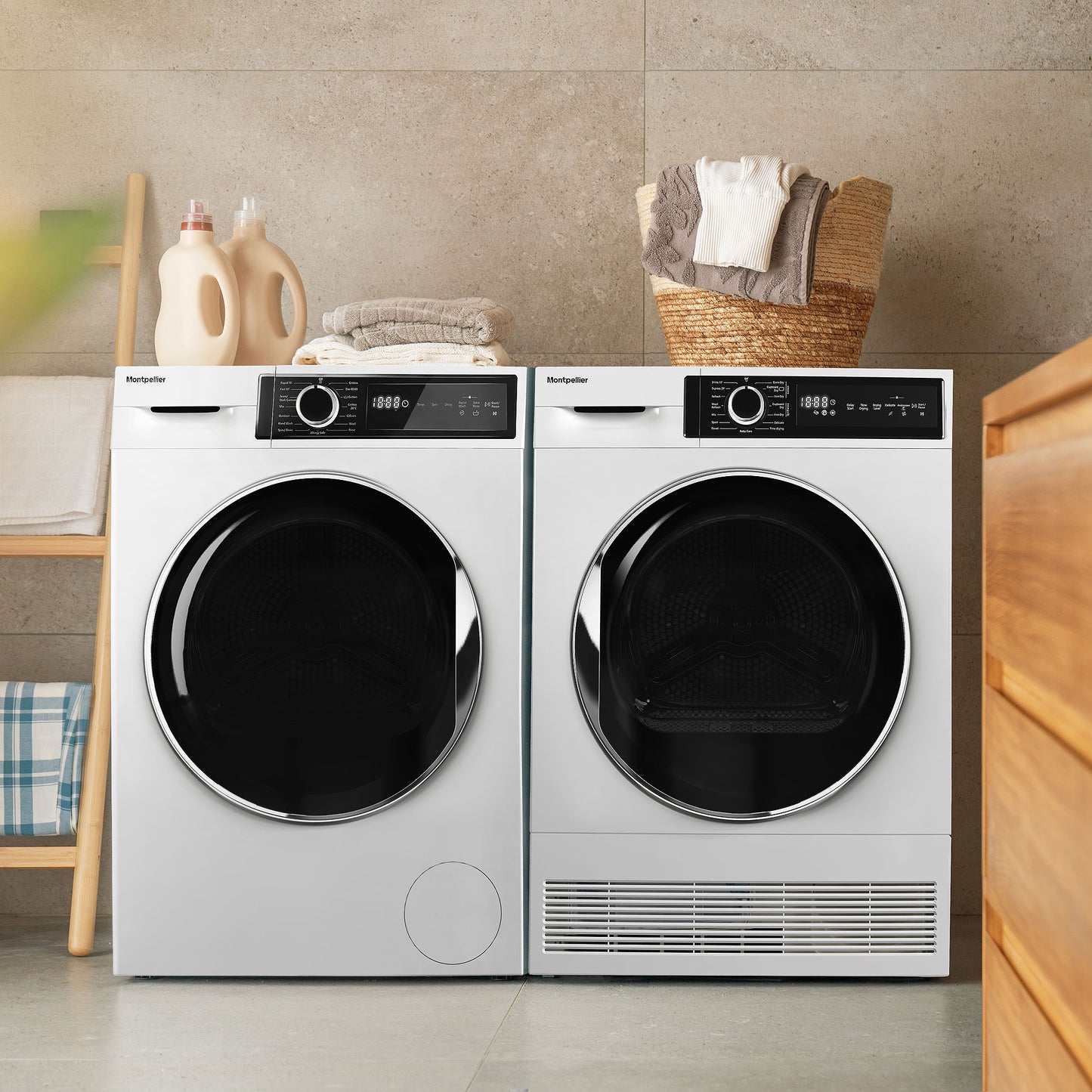 Montpellier MTDC8SDW 8Kg Condenser Sensor Dry Tumble Dryer in White